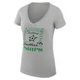 thumbnail image 2 of Women's G-III 4Her by Carl Banks Heather Gray Dallas Stars Super-Slim Fit Lightweight Collage Team Graphic T-Shirt, 2 of 3