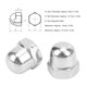 thumbnail image 3 of 100Pcs Tuerca Hex Acorn Dome Set Kit de acero inoxidable Tornillo Cubierta de protección M8 Plata, 3 of 8
