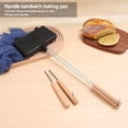 thumbnail image 6 of Sportteer Gas Stoves Sandwich Pan Detachable Sandwich Clamp Long Handle Sandwich Pan Aluminum Alloy Double Pie Cooker Portable Campfire Sandwich Maker Mountain Pie Maker Camping Cookware, 6 of 9