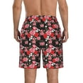 thumbnail image 3 of Yiaed Rose Flowers Print Men's Swim Trunks with Lining Quick Dry Sports Shorts Beach Shorts Boardshorts-X-Large, 3 of 5