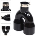thumbnail image 3 of Anqidi Exhaust Pipe, 2.5" Inlet 3.5" Outlet Black Stainless Steel Car Exhaust Pipe Tail Dual Muffler Tip, 3 of 8