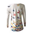 thumbnail image 5 of Blusa de manga larga con botones y cuello redondo para mujer Pompotops gfhjh1768, 5 of 5