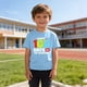 thumbnail image 4 of Camiseta de Manga Corta Linda con Impresión Gráfica para la Temporada Escolar de los Niños, Camisetas de Manga Corta de las Niñas, 4 of 9