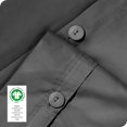 thumbnail image 3 of Organic Cotton Duvet Cover Set - 300 Thread Count - Percale Weave - King/Cal King, Gray, 3 of 5