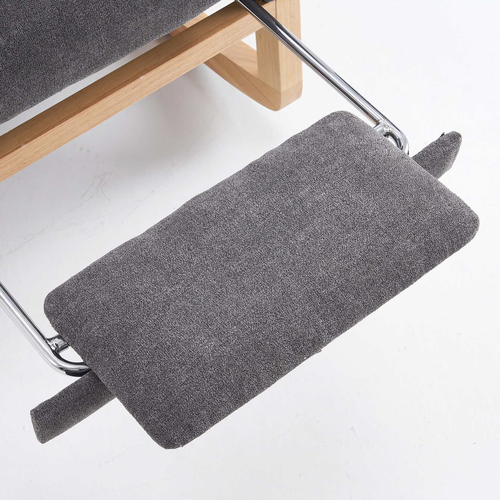 Gray Rocking Chair with Ergonomic Armrest / Offer Strong Support in Nursery