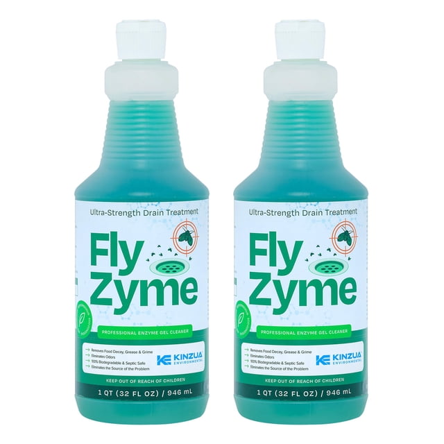 Limpiador de desagües enzimático Kinzua Fly-Zyme 946 ml, paquete de 2