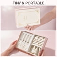 thumbnail image 6 of Casegrace Diary Jewelry Box With Magnetic Lock Leather Double Side Organizer For Women Girls Earrings Ring Necklace Storage Case, 6 of 8