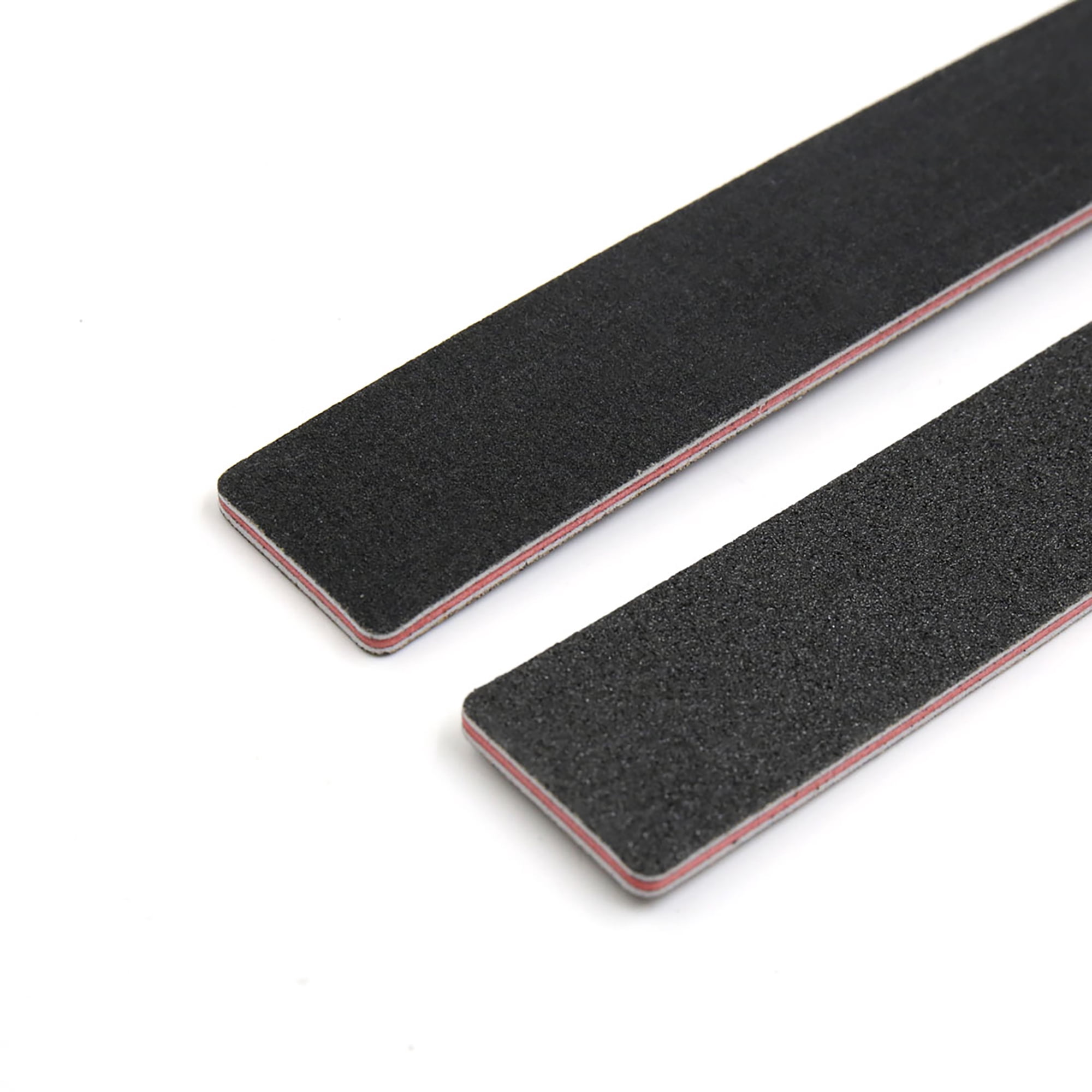 Unique Bargains 2pcs Black Straight Square Ends Double Sided Nail Art Sanding File