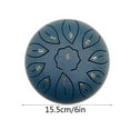thumbnail image 2 of Steel Tongue Drum 6 Inches 11 Notes C Major, Hand Pan Drum With Carry Bag, Smooth Surface Easy to Play, Ideal for Music Lovers Beginners Meditation Relaxation Performance, Blue, 1pc, 2 of 9