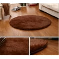 thumbnail image 2 of SAYFUT 16'' Round Rugs Circular Bedroom Fluffy Rugs Anti-Skid Shaggy Area Office Sitting Drawing Room Gateway Door Carpet PiSAYFUT Blue Grey, 2 of 3