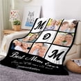 thumbnail image 4 of AISENIN Mothers Day Custom Gifts Personalized Blanket with Photo Picture Collage Text Unique Gift Throw Blankets for Mother Daughter Gift Ideas Best Mother Ever Gift, 4 of 5