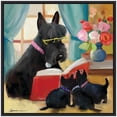 thumbnail image 5 of Kate and Laurel Sylvie Painterly Story Hour Framed Canvas Wall Art by Mary Sparrow 30 x 30 Black, Traditional Whimsical, Animal Art for Wall Decor, Living Room, Bedroom, Office, Library, 5 of 8