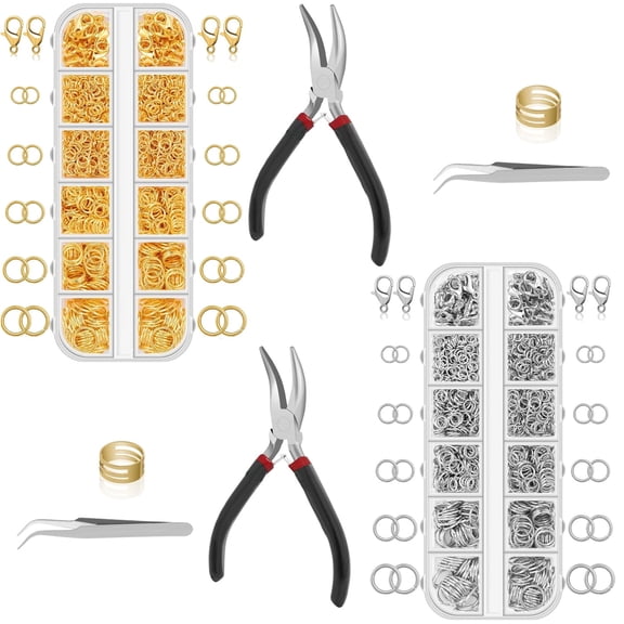 Gold & Silver Non-Foldable Small Jump Rings, DIY Accessories for Jewelry Making and Necklace Repair