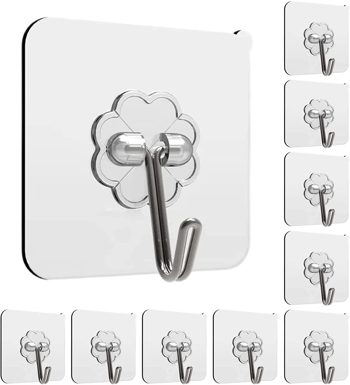 Adhesive Wall Hooks for Hanging Heavy Duty 13lbs, No Damage Picture