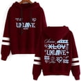 thumbnail image 2 of XLOV Merch UXLXVE Album Tracklist Print Hoodie – Unisex Long Sleeve Pocketless Pullover Sweatshirt, Casual Streetwear Top for EVOL Fan support, 2 of 6