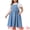 Light Blue, variant on DARING DIVA Women's Plus Denim Overalls Jumper Jean Midi Dress 1X Blue