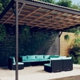 thumbnail image 1 of vidaXL 9 Piece Garden Lounge Set with Cushions Poly Rattan Black, 1 of 4