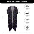 thumbnail image 6 of HELLHERO Lightweight Bathing Suit Cover Up for Beach Polyester Flowy Long Kimono Swimsuit Cover Up Bat Silhouette Pattern, 6 of 6