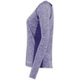 thumbnail image 4 of Holloway Sportswear L Womens Electrify Coolcore® Long Sleeve Tee Purple Heather 222770, 4 of 5