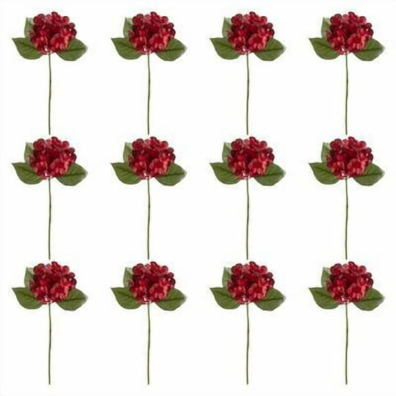 12 Pack: Burgundy Hydrangea Stem by Ashland