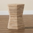 thumbnail image 6 of bali & pari Idana Bohemian Woven Grasscloth Hourglass End Table, 6 of 7