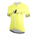 thumbnail image 5 of Nueva ropa de ciclismo con estampado de latidos de gato, ropa de ciclismo profesional para mujer, ropa de verano transpirable de manga corta, 5 of 5