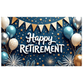 thumbnail image 4 of Decorative Design Happy Retirement Celebration Banner Colorful Balloons Star Decoration Gold Glitter Banner for Retirement Party Indoor Celebration Event, 4 of 7