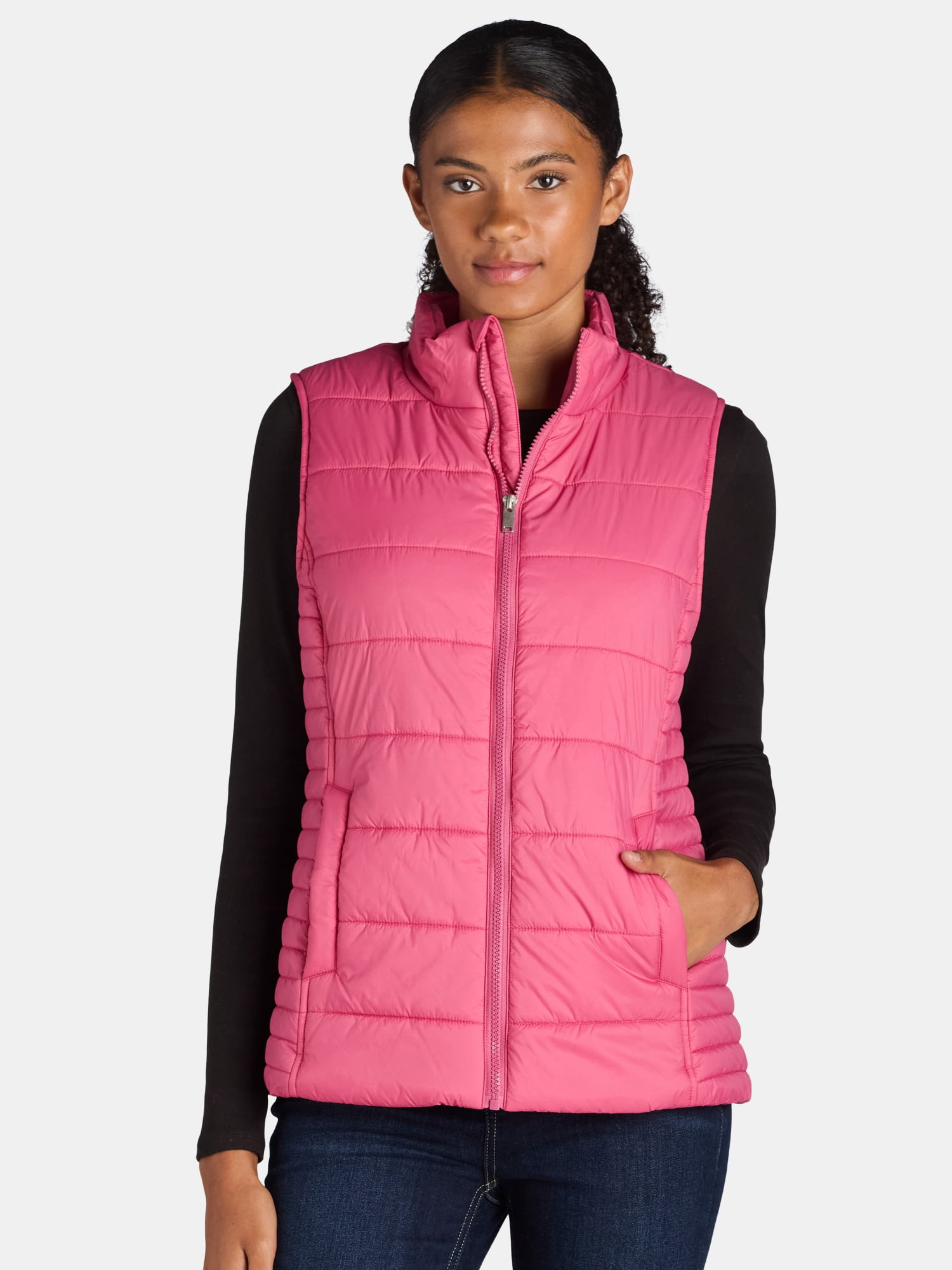 Time and Tru Women's and Women's Plus Core Puffer Vest, size XS - 3X