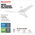 thumbnail image 4 of Honeywell Neyo Ceiling Fan, Quiet Motor & Remote Control, 52 Inch, Bright White, 4 of 12