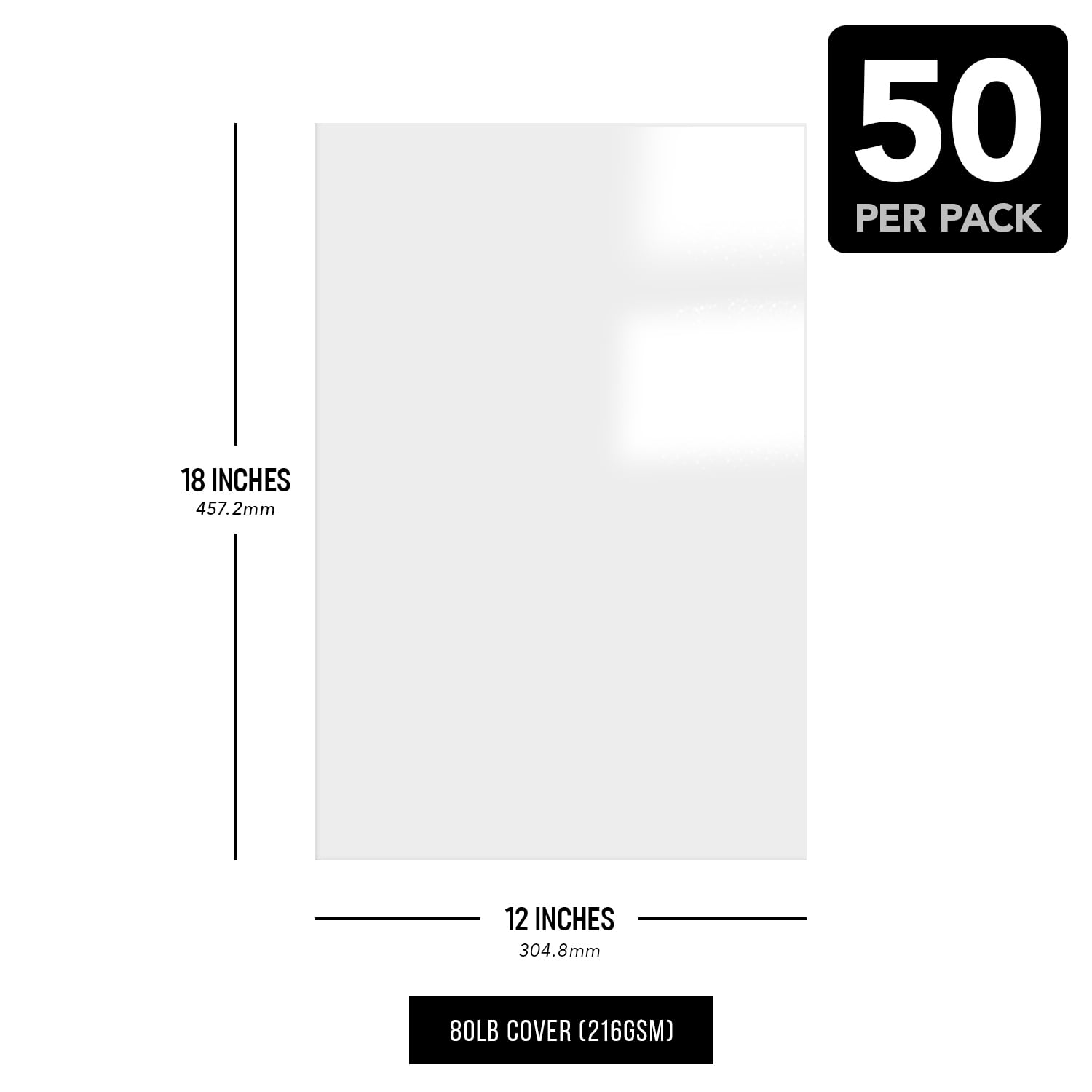 Double-Sided Gloss Digital C2S Cardstock – Perfect for Color Laser Printing, Design Proposals, Flyers, Brochures | 12 x 18 | Glossy 80lb Cover | 94 Bright | Acid Free, Coated Finish | 50 Sheets