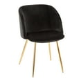 thumbnail image 2 of Fran Contemporary Chair in Gold Metal and Black Velvet by LumiSource - Set of 2, 2 of 8