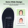 thumbnail image 3 of AOV Women's Wide Arch Support Walking Shoes Wide Width Tennis Shoes Plantar Fasciitis Fashion Sneakers for All Day Comfort, US Size 11, 3 of 7