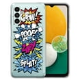 thumbnail image 1 of WIRESTER Transparent Soft Gel TPU Clear Case Slim Protective Cover for Samsung Galaxy A13 5G 6.5" 2021, Kapow Poof Zap Splat, 1 of 1