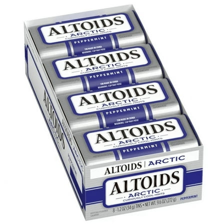 Altoids Arctic Peppermint Breath Mints, 1.2 oz Tin (pack of 8)