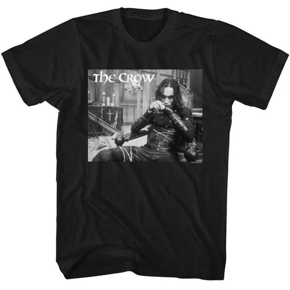 The Crow Draven In Chair Black Adult T-Shirt 3Xlt