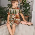 thumbnail image 4 of Fotbe Holiday Christmas Stars Pijama Estampada de 2 Piezas para Niños – Ropa de Dormir de Manga Corta Cómoda para Niños y Niñas, Camiseta y Shorts de Algodón-4X-Large, 4 of 6