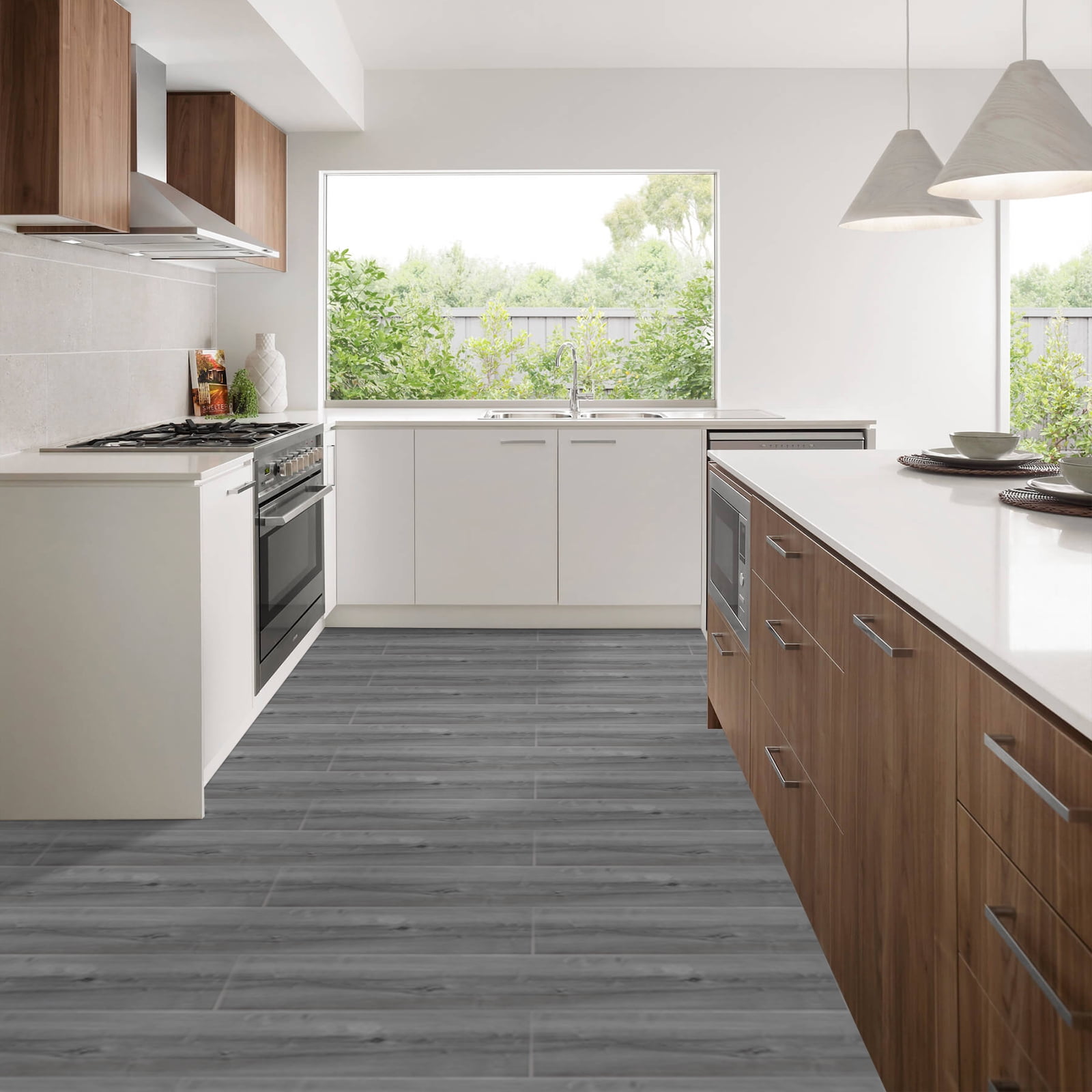 Abyssaly Natural Grey Wood Vinyl Flooring Grain Look 35in×6in 20-pcs Peel and Stick Floor Tile Self Adhesive Bathroom Floor Tiles Waterproof Thick