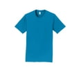 thumbnail image 5 of Port Co Adult Male Men Plain Short Sleeves T-Shirt Sapphire Medium, 5 of 6
