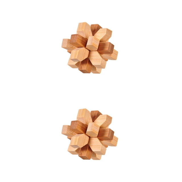 Vogacara Brain Teaser Intellectual Toy Interlock Educational Present Sweet Accessories for Adults Bamboo Birthday Gift Type8 NO8