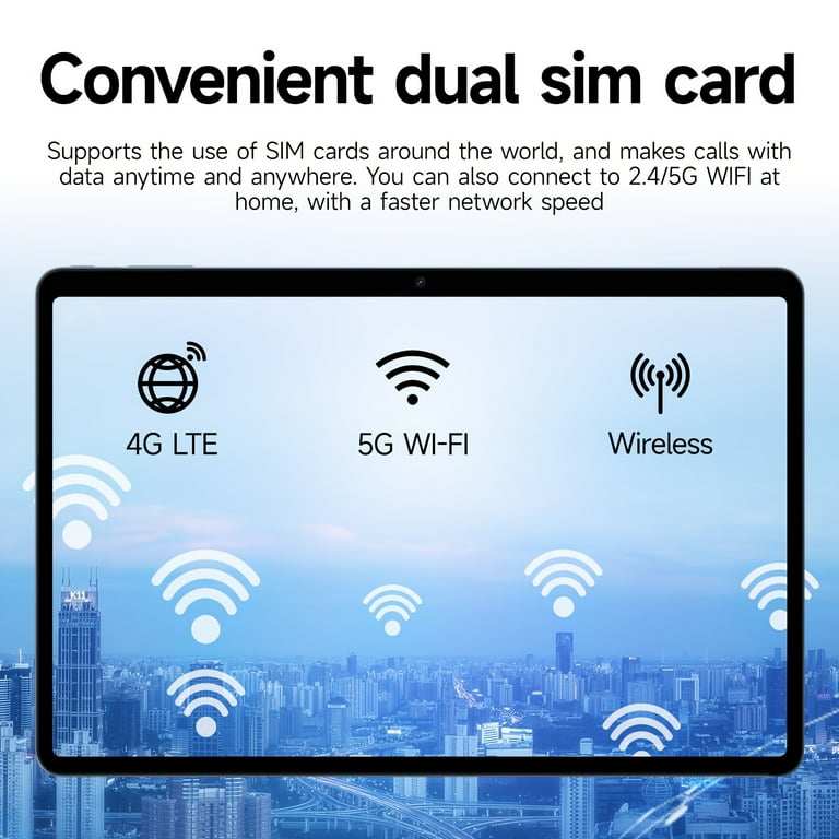 Android 14 Tablet 10.1Inch,12GB+128GB 1TB Expand,4G LTE 5G WiFi