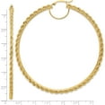 thumbnail image 3 of 14K Yellow Gold Brilliant, Sparkling 80 Mm Polished And D/C Rope 2.95Mm Hoop Earrings, 3 of 3