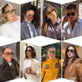thumbnail image 5 of Fozono Square Aviator Sunglasses for Women Men, Retro Trendy Shades with UV Protection, 5 of 6