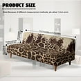 thumbnail image 7 of Xoenoiee Leopard Paint Splatter Pattern Armless Sofa Bed Cover Stretch Slipcover Folding Sofa Couch Covers Futon Covers Full Size Furniture Protector with Elastic Bottom, 7 of 7