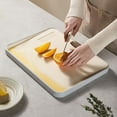thumbnail image 3 of Multifunctional Double-Sided Cutting Board Non-Slip Kitchen Chopping Board with Grinding Area,Beige PE/PP Material,Various Sizes for Fruits and Vegetables, 3 of 8