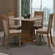 thumbnail image 2 of Juego de Comedor MADESA Mesa Tablero de Madera 4 Sillas Marrón/Crema/Sintético Beige, 2 of 10
