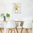 thumbnail image 5 of Yellow Floral Wall Art Country Wildflower and Butterfly in Vase Wall Art Bedroom Grey Rustic Wooden Boards Canvas Art Wall Decor for Living Room Bathroom Bedroom Office Decor,10L X 8W Inches, 5 of 6