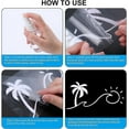 thumbnail image 7 of 4Sheets Sunset Graphics & Decals Sun and Wave Decal Palm Trees Wall Decal Waterproof Reflective Coconut Tree with Sun Car Decorative Decals for Trucks Vans Walls Laptop White, 7 of 7