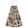 thumbnail image 2 of 2PCS Velcro Hangable Hand Towels Quick-Drying Hanging Kitchen Towels for Kitchen & Bathroom Christmas Trees Deer and Houses, 2 of 7