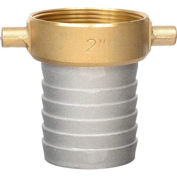 Apache 2" Aluminum Female Short Shank Coupling w/ Brass Nut, 43076000