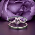 thumbnail image 3 of Dazzling Minimalist 2.00 Carat Oval Cut Diamond Moissanite Engagement Ring, Wedding Ring, One Matching Band in Silver With 18k White Gold Plating Gift For Loveria, Promise Ring, Anniversary Gift Idea, 3 of 3